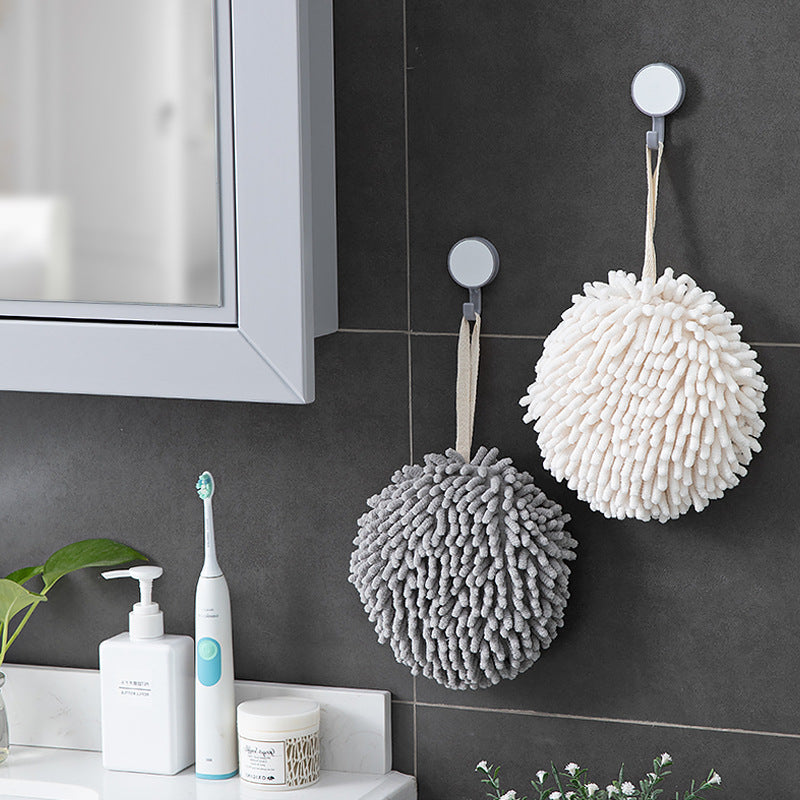 Chenille Hand Towel Ball Ultra Absorbent Fingertip Towel