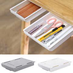Self Stick Pencil Tray Desk Storage Drawer Organizer Box