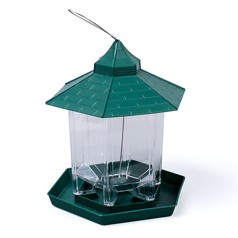 Transparent Glass Box Bird Feeder Acrylic Wild Bird Feeder Hanging Bird Feeder