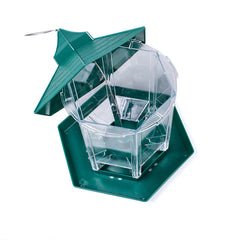 Transparent Glass Box Bird Feeder Acrylic Wild Bird Feeder Hanging Bird Feeder