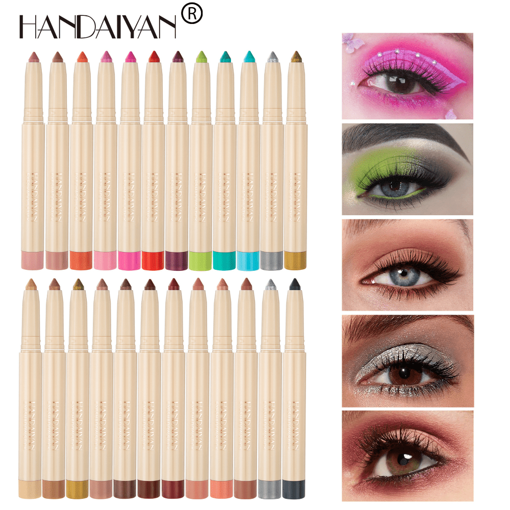 12 Eyeshadow Pencil Set Matte Finish for Smudge Proof Look