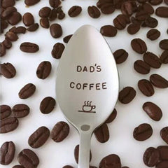 Dad's Coffee Hand Stamped Spoon Father's Gift Dad Birthday