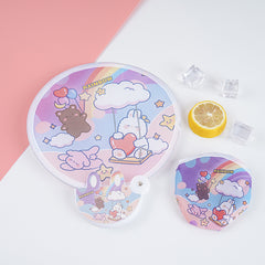 Mini Handheld Round Fan for Home Office Travel Cooling Tool Girls Gift