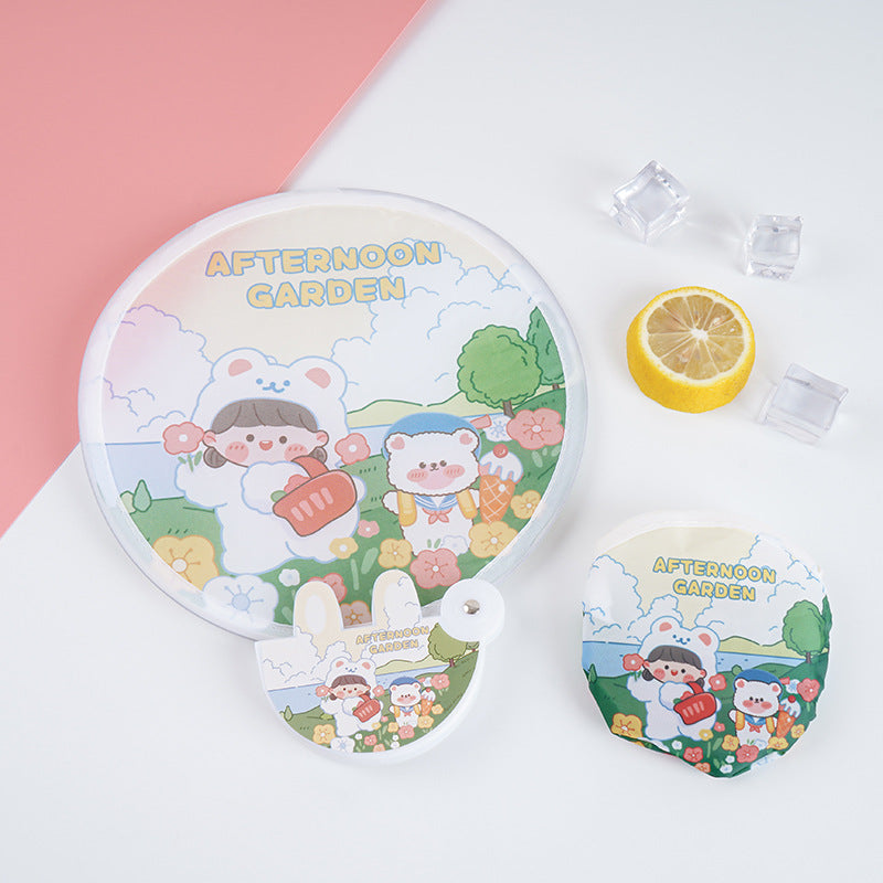 Mini Handheld Round Fan for Home Office Travel Cooling Tool Girls Gift