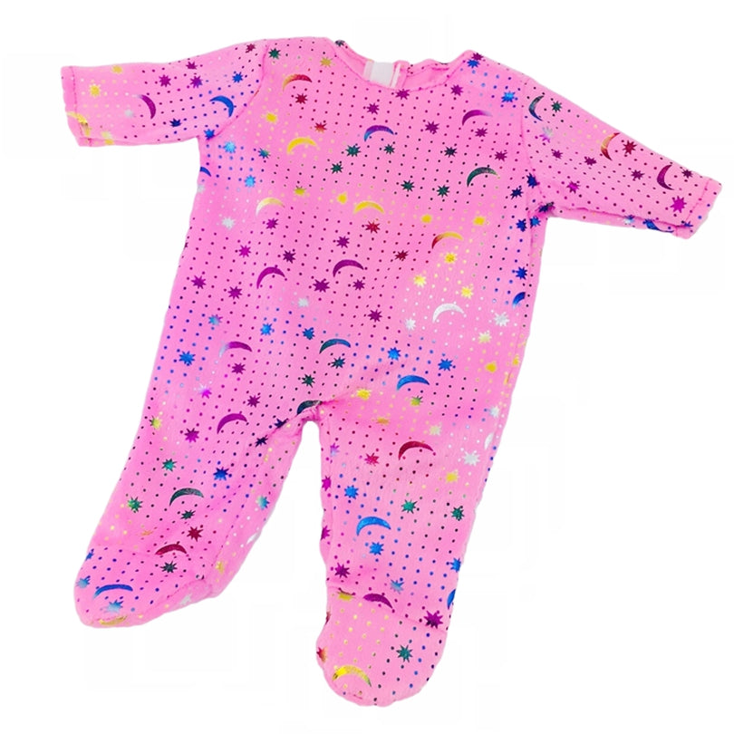 Bling Bling Heart Moon Star Jumpsuit for 15" Baby Doll