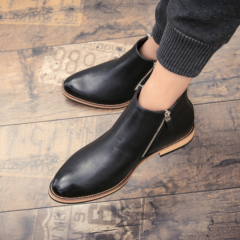 Men's Lightweight Waterproof Chelsea Boots with Slide Zipper