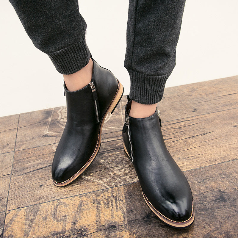 Men's Lightweight Waterproof Chelsea Boots with Slide Zipper