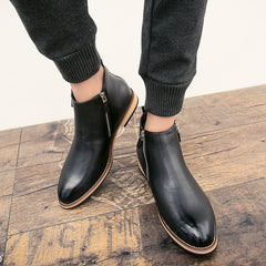 Men's Lightweight Waterproof Chelsea Boots with Slide Zipper