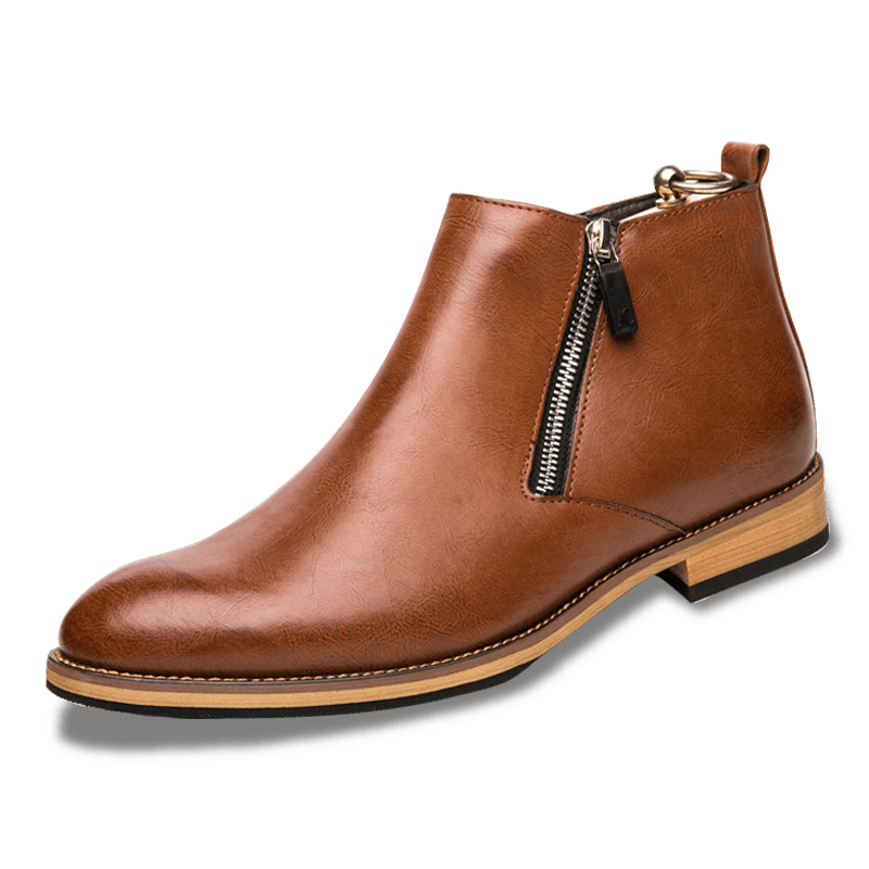 Men's Lightweight Waterproof Chelsea Boots with Slide Zipper