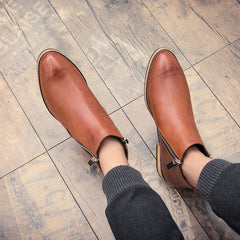 Men's Lightweight Waterproof Chelsea Boots with Slide Zipper