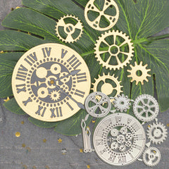 Gear Clock Metal Cutting Dies Stencils for DIY Greeting Cards