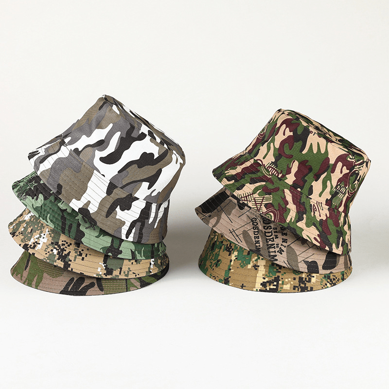 Camouflage Bucket Hat Outdoor Sun Cap for Men Women Fishing Hiking