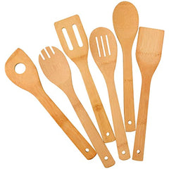 6pc Bamboo Shovel Cooking Utensils Set