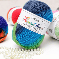 Rainbow Gradient Multicolor Yarn Thread for DIY Sweater