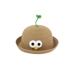 Girls Small Straw Sun Hat Fisherman Sun Hat