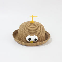 Girls Small Straw Sun Hat Fisherman Sun Hat