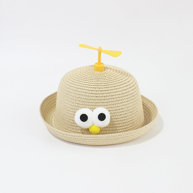 Girls Small Straw Sun Hat Fisherman Sun Hat