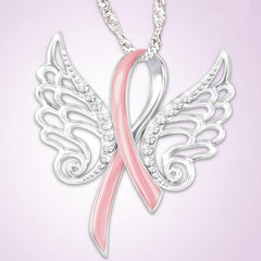Rhinestone Wings Knot Pendant Necklace for Girls
