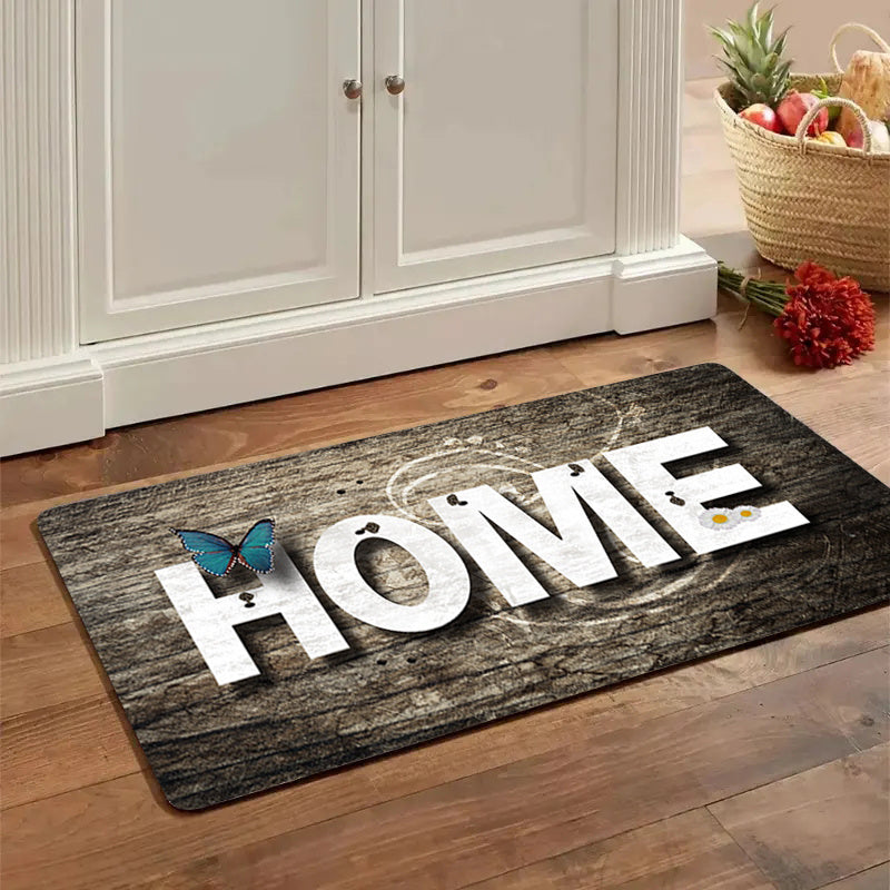 Butterfly and Home Pattern Rug Runner