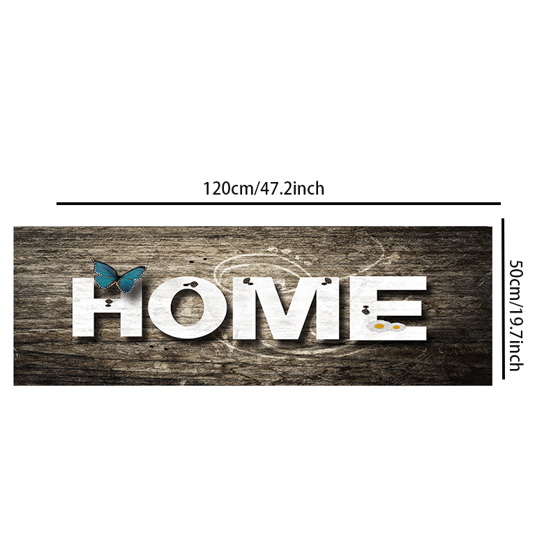 Butterfly and Home Pattern Rug Runner