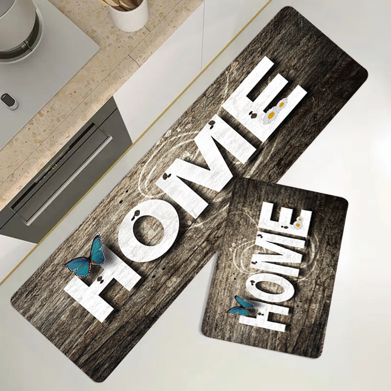 Butterfly and Home Pattern Rug Runner