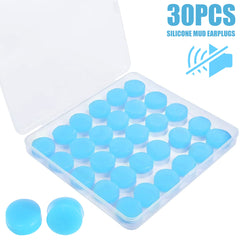 30pcs Silicone Ear Plugs for Sleeping Swimming Noise Reduction