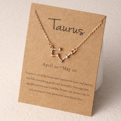 Boys Kids12 Constellation Pendant Necklace Zodiac Horoscope Astrology Silver