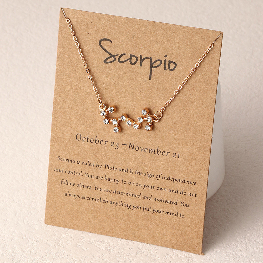 Boys Kids12 Constellation Pendant Necklace Zodiac Horoscope Astrology Silver