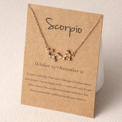 Boys Kids12 Constellation Pendant Necklace Zodiac Horoscope Astrology Silver