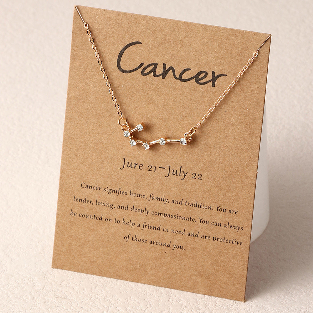 Boys Kids12 Constellation Pendant Necklace Zodiac Horoscope Astrology Silver