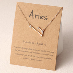 Boys Kids12 Constellation Pendant Necklace Zodiac Horoscope Astrology Silver