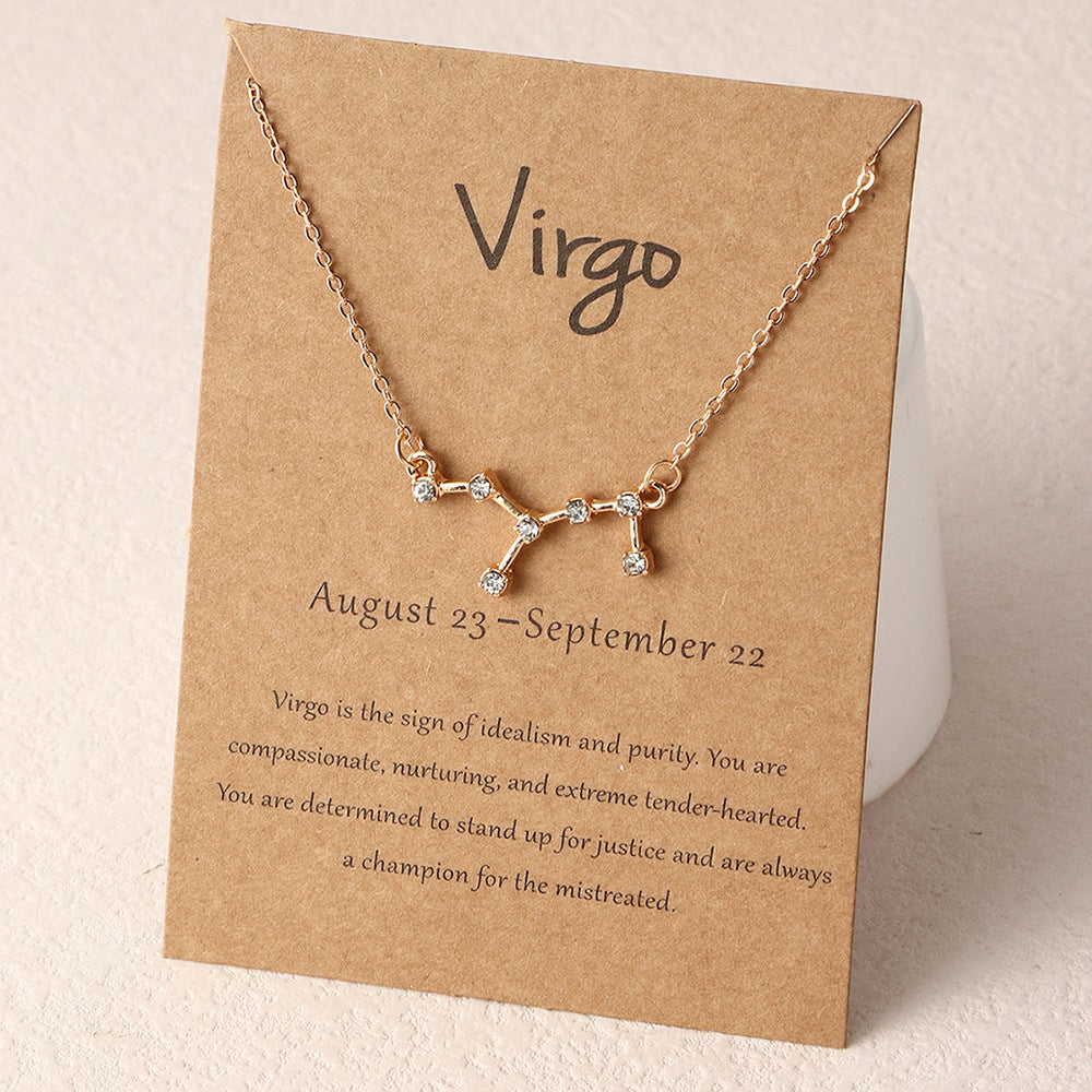 Boys Kids12 Constellation Pendant Necklace Zodiac Horoscope Astrology Silver
