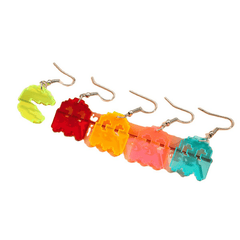 Kids' Fun Acrylic Earrings - 5 Pairs Set
