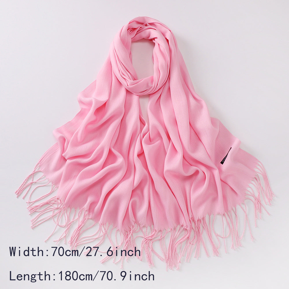 Cashmere Warm Shawl Tassel Long Scarf
