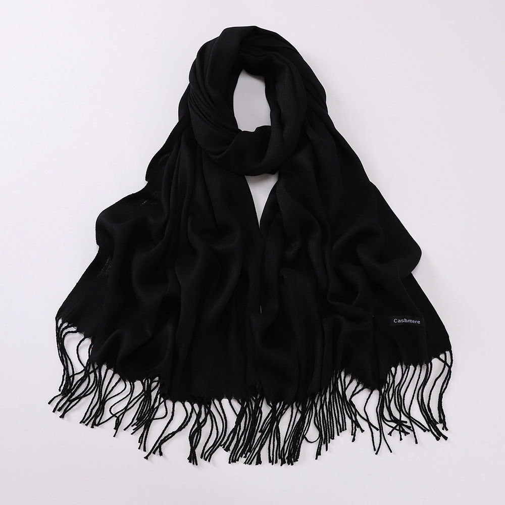 Cashmere Warm Shawl Tassel Long Scarf