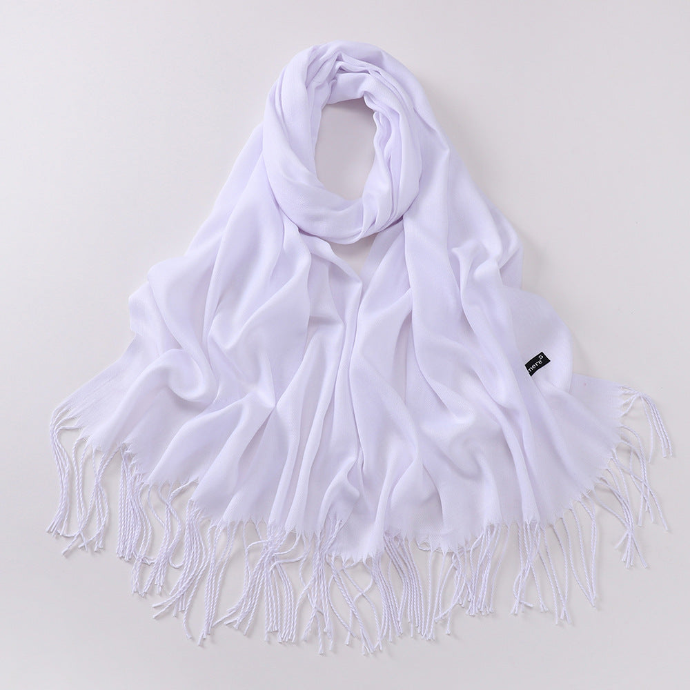 Cashmere Warm Shawl Tassel Long Scarf