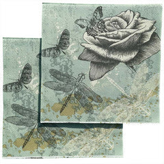 20pcs Colorful Printing Napkin Flowers Herbal Tissue Paper Party Decoration