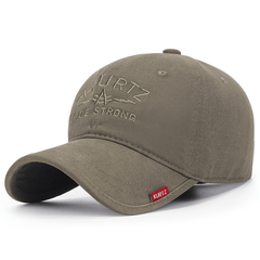 Letter Embroidery Cotton Baseball Cap Solid Breathable Sports Hat Casual Sunscre
