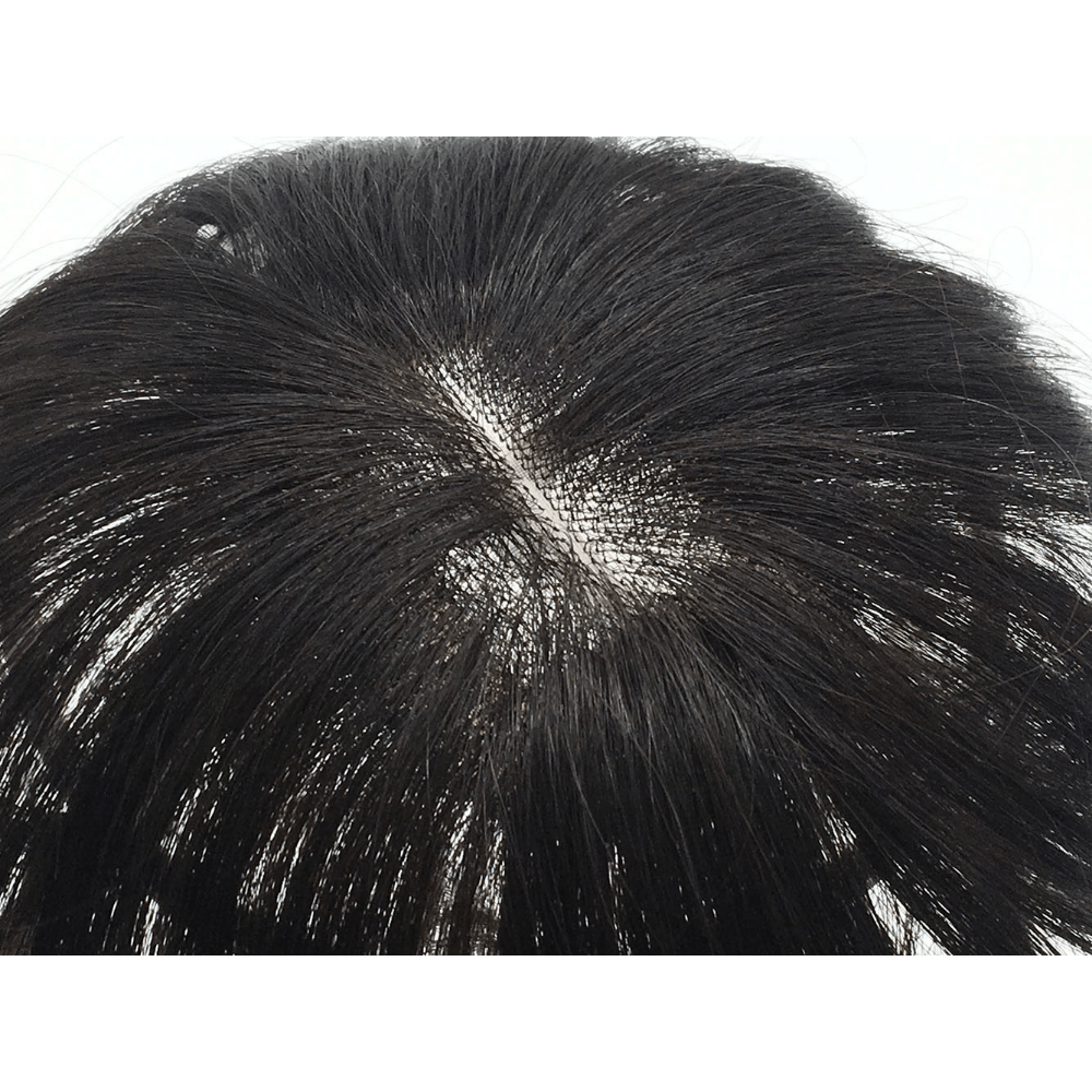 Human Hair Toupee Fringe Hairpiece Top Clip Extension