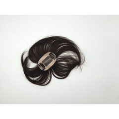 Human Hair Toupee Fringe Hairpiece Top Clip Extension