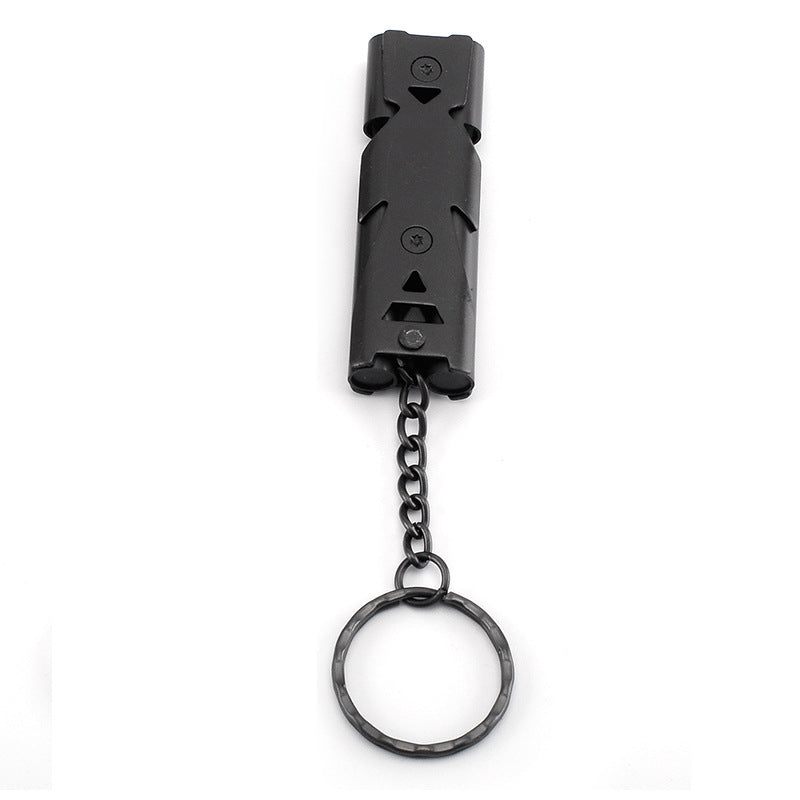 Emergency Survival Whistle Aluminum Double Tube Ultra thin Rescue Whistle