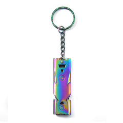 Emergency Survival Whistle Aluminum Double Tube Ultra thin Rescue Whistle