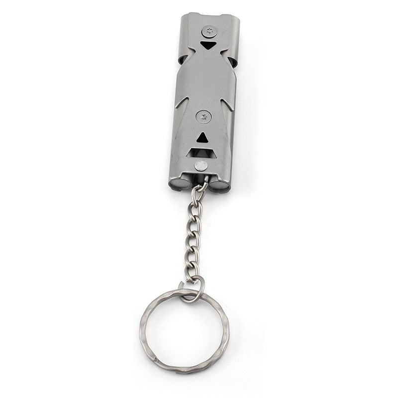 Emergency Survival Whistle Aluminum Double Tube Ultra thin Rescue Whistle