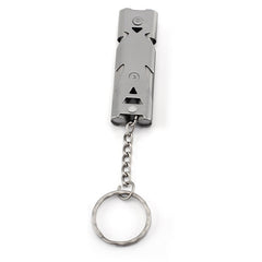 Emergency Survival Whistle Aluminum Double Tube Ultra thin Rescue Whistle