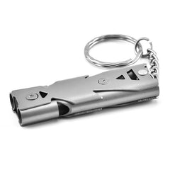 Emergency Survival Whistle Aluminum Double Tube Ultra thin Rescue Whistle
