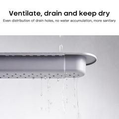 Telescopic Dish Rack Sink Shelf Drainer Organizer with Soap Sponge Holder