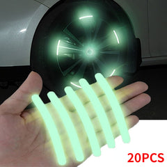 20pcs Reflective Stripe Tape for Car Wheel Hub Safety