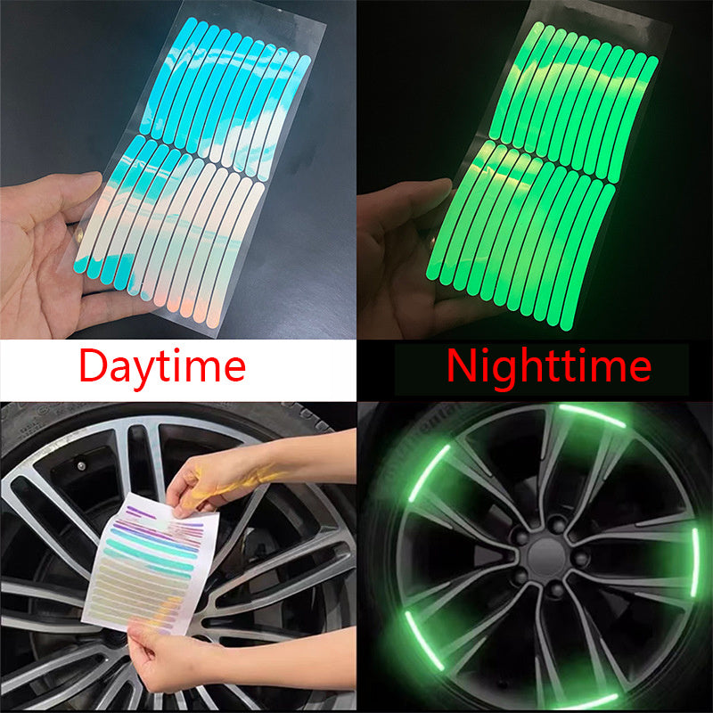 20pcs Reflective Stripe Tape for Car Wheel Hub Safety