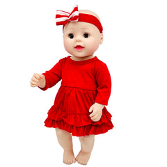 2pcs Doll Dress and Headbands Set Fits 18 Inch Dolls