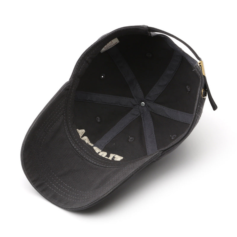 Men's Adjustable Sun Protection Baseball Cap with Embroidery